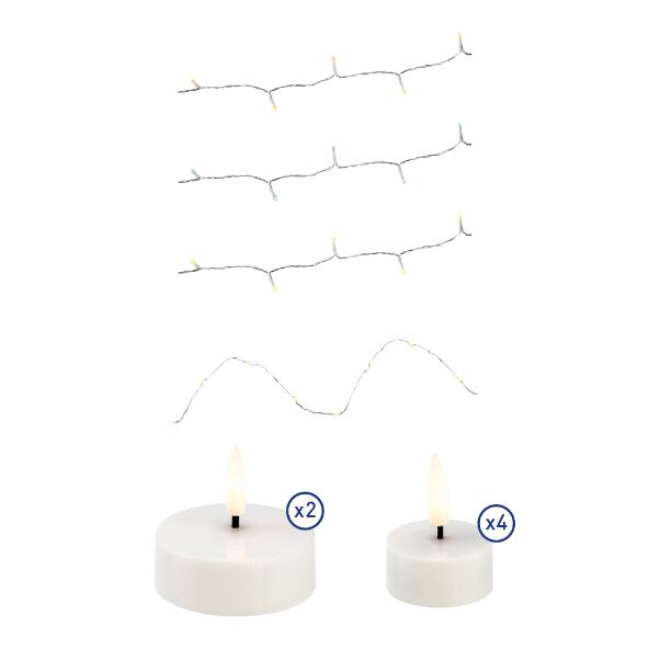 HOME CREATION(R) 				LED-Lichterkette oder LED-Teelichter