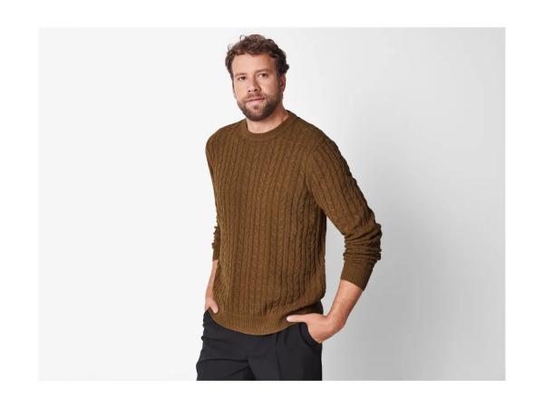 Esmara Men's Brown Chunky Knitted Jumper
