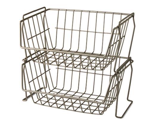 Huntington Home 
 2-Pack Stacking Baskets or Under Shelf Wire Basket