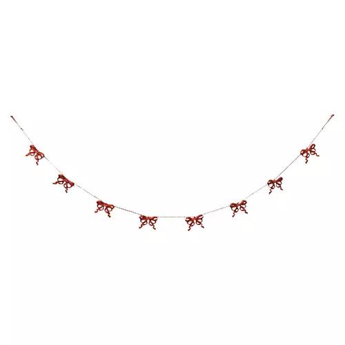 Holiday Garland - Red Bow
