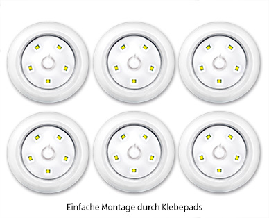 casalux LED-Beleuchtungs­spots, 6 Stück