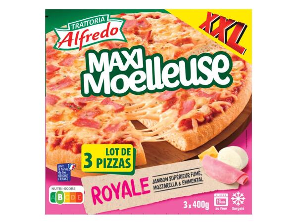 Pizza maxi moelleuse jambon fromage