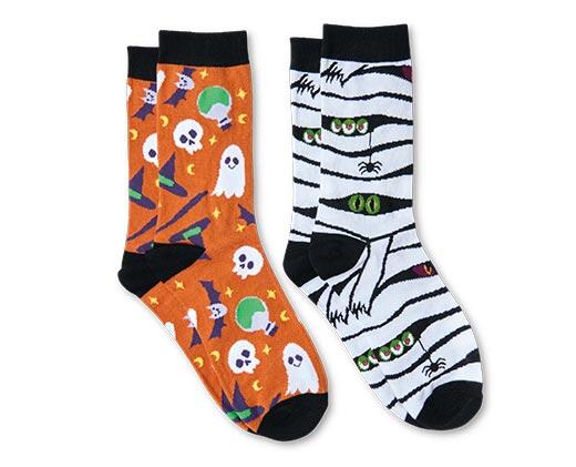 Men's or Ladies 2 Pack Halloween Socks