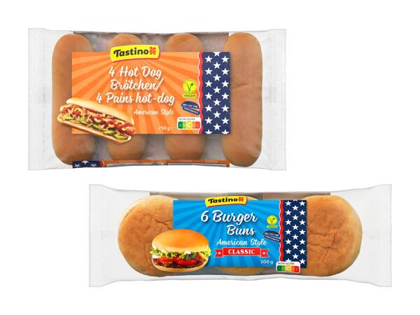 Petits pains pour hamburger/​hot dog