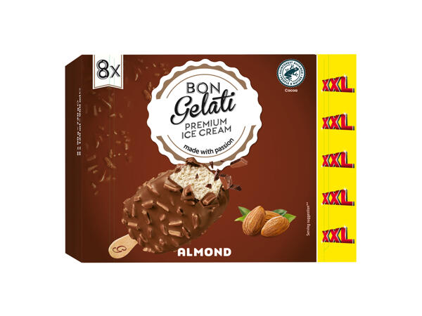 Ice Cream with almonds