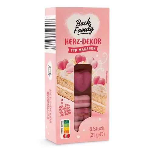 BACK FAMILY Macaron Dekore, Herz