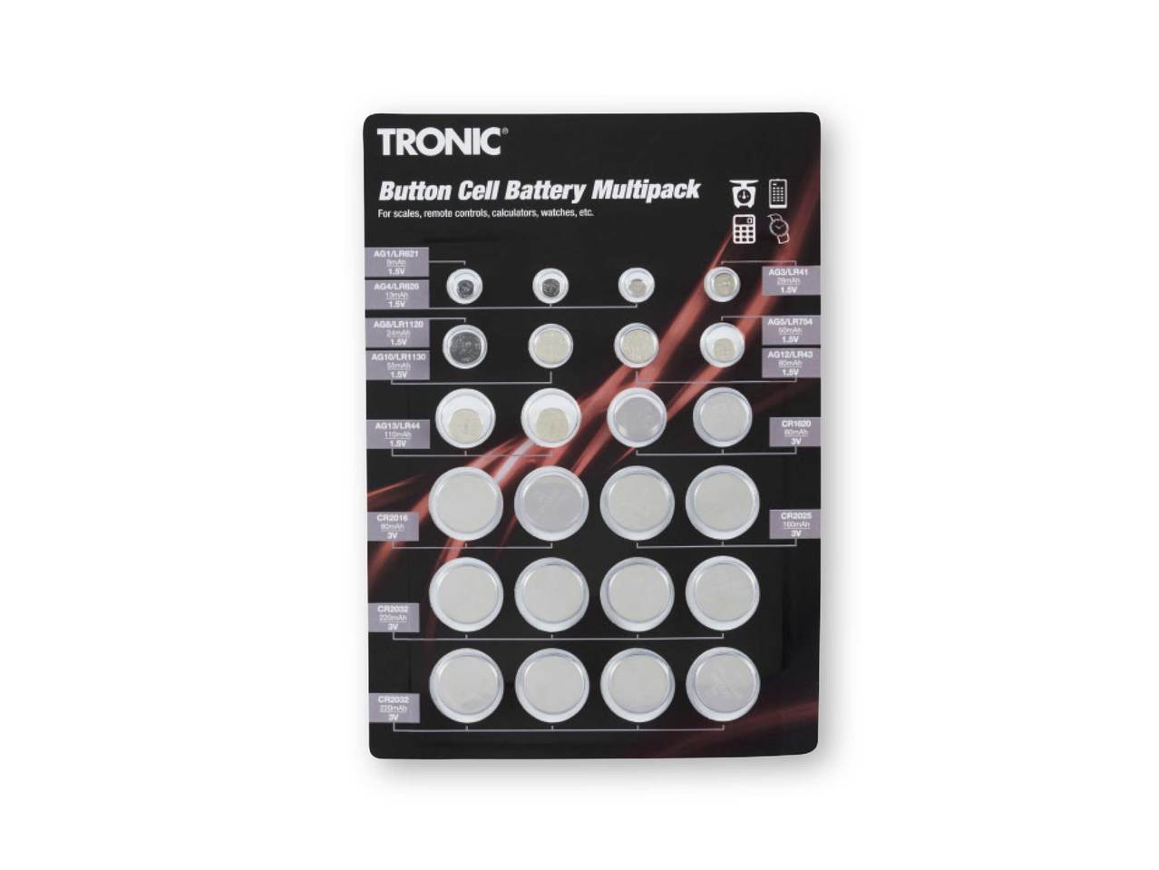 TRONIC Button Cell Battery Multipack