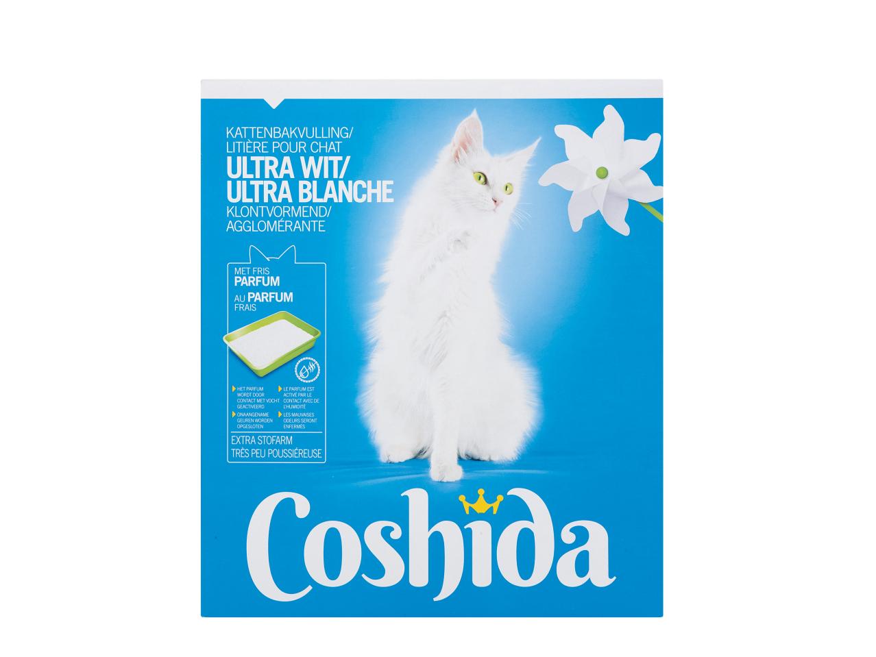 Weiße Katzenstreu