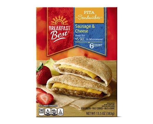 Breakfast Best 
 Egg & Cheese or Sausage & Cheese Breakfast Pitas