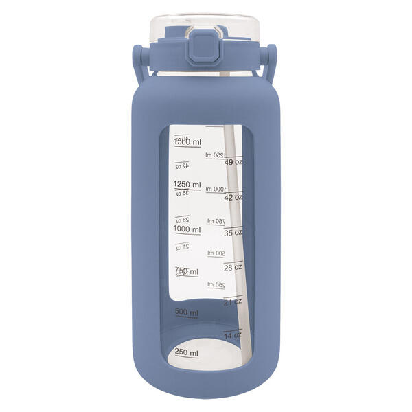 Crofton Blue Silicone Safe Glass Bottle - 64oz