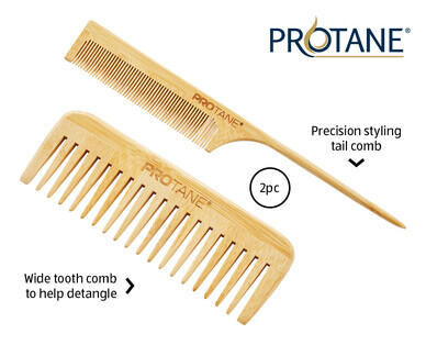 Assorted Hairbrushes with Bamboo Finish