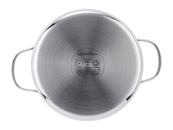 Livarno Home Stainless Steel Stockpot Set - 3-Piece Set