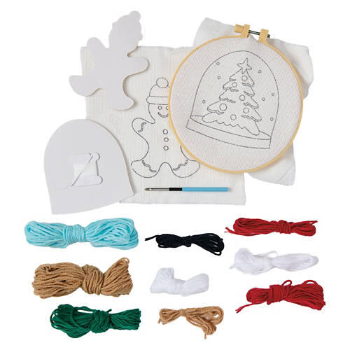 2 Pack Punch Needle Ornaments Kit - Gingerbread/Tree