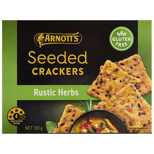 Seeded Crackers Rustic Herbs 100g