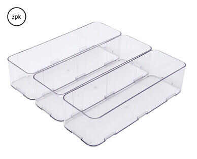 Interlocking Clear Plastic Drawer Organisers