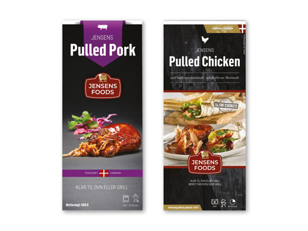 Jensens pulled chicken eller pulled pork