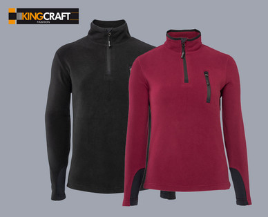 KING CRAFT FASHION Damen-/Herren-Arbeits-Fleece-Langarmshirt