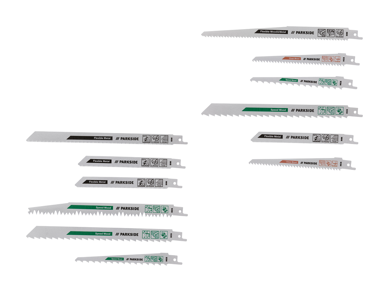 Assortiment de lames de scie sabre