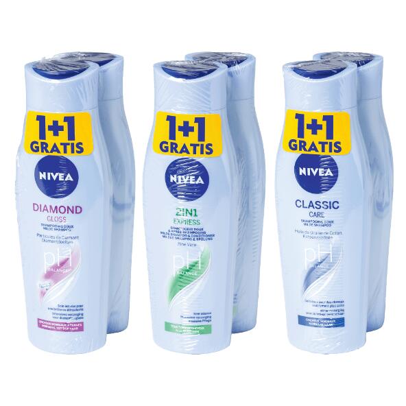 NIVEA(R) 				Shampoo voor dames, 2 st.
