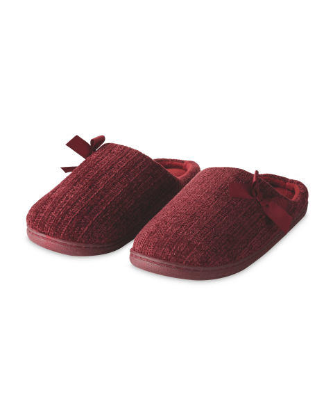 Burgundy Memory Foam Slippers