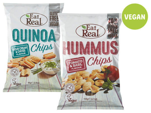 Eat Real Hummus oder Quinoa Chips
