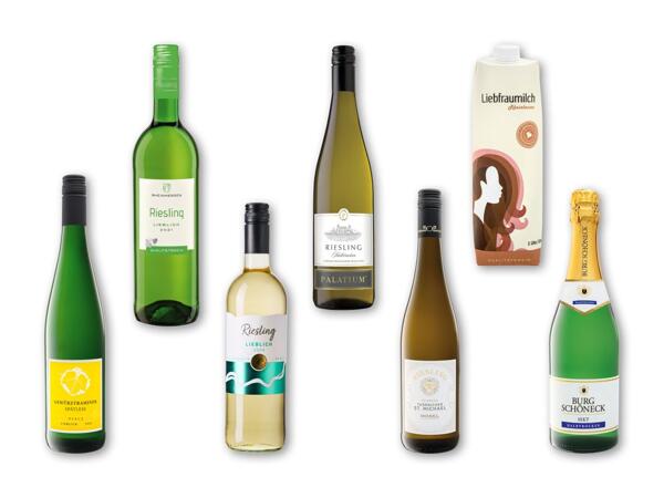 Gewürztraminer Spätlese, Riesling, Liebfraumilch eller Sekt Burg Schöneck