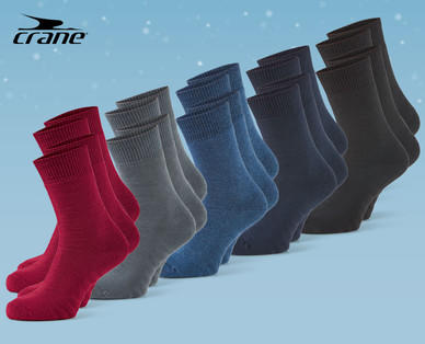 CRANE Damen-/Herren-Winter-Wellness-Socken, Doppelpkg.