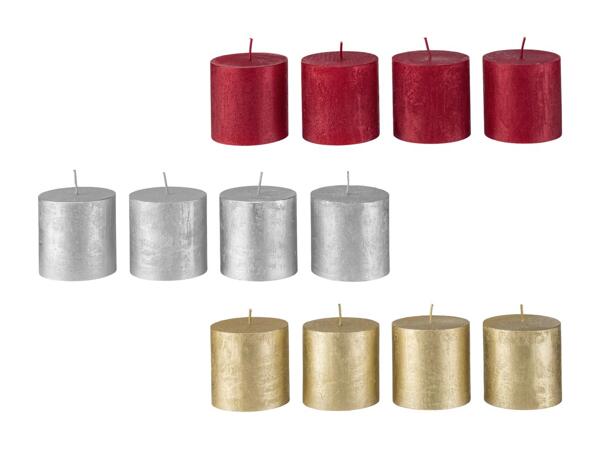 Candele rustiche, 4 pezzi