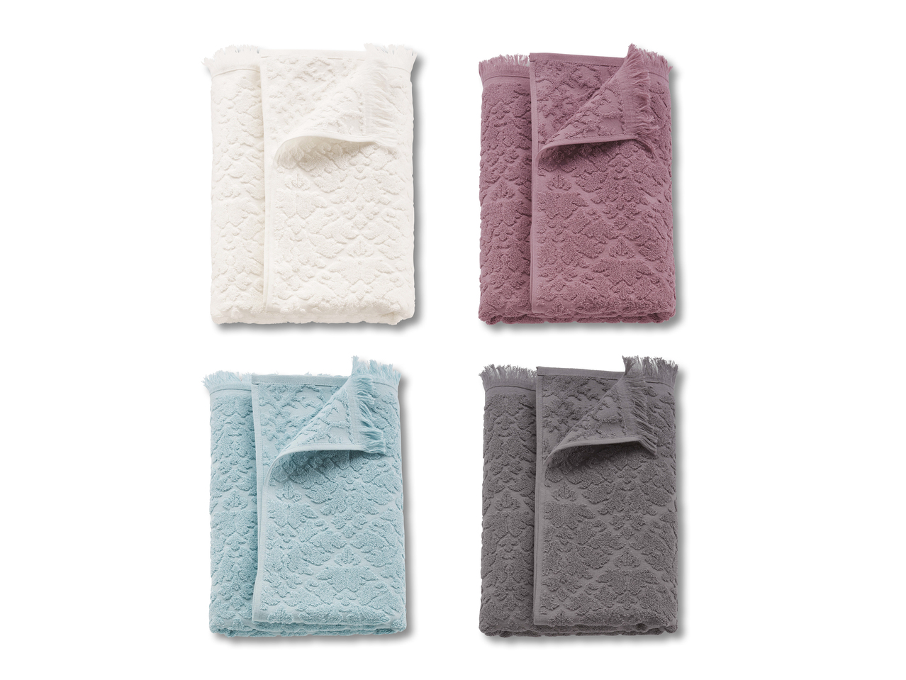 Serviettes de toilette/ de douche éponge, 2 pièces