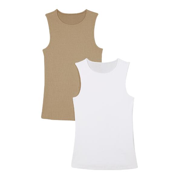 UP2Fashion(R) 				Geripptes Top, 2 St.
