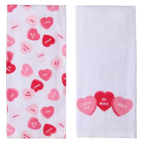 2 Pack Kitchen Towels - Hearts