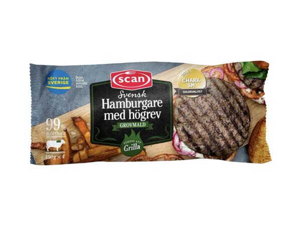 Scan hamburgare med högrevsfärs