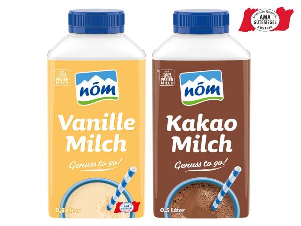 Kakao- oder Vanille-Milch