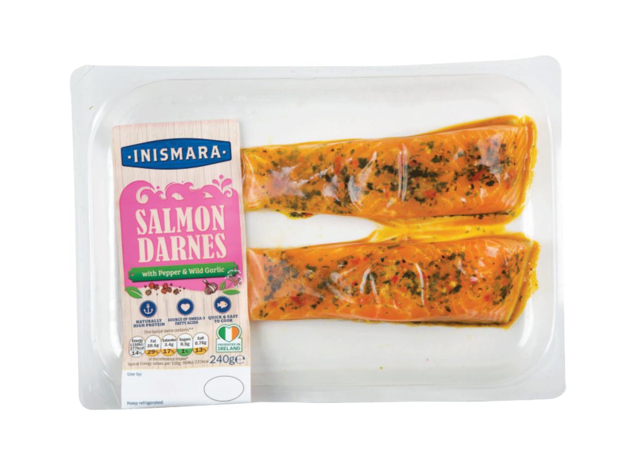 Salmon Darnes with Garlic & Pepper