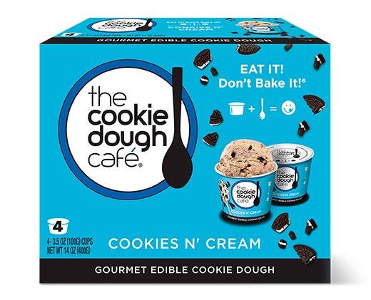 The Cookie Dough Cafe Chocolate Chip or Cookies n Cream 4 pack