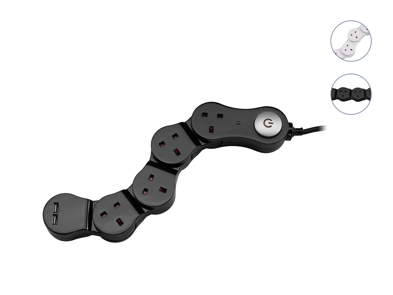 Powerfix Profi Flexible Extension Lead with USB Ports1