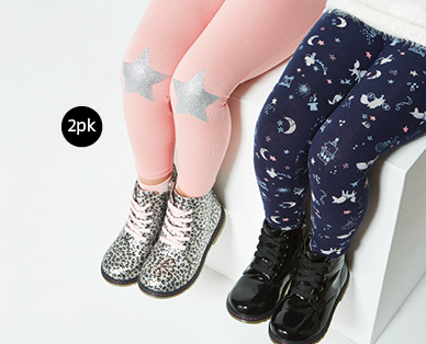 Girls Leggings 2pk