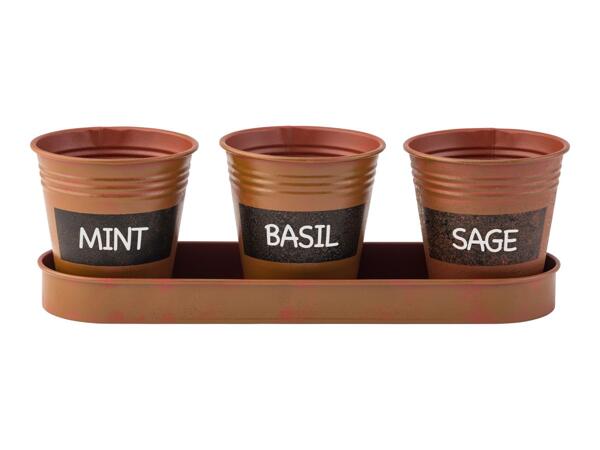 Parkside Herb Pots - Brown