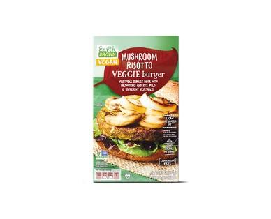 Earth Grown Mushroom Risotto or Lentil Veggie Burgers
