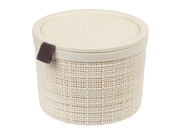 Curver 2L Jute Round Box With Lid