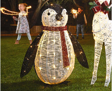 LED Solar Glitter Penguin
