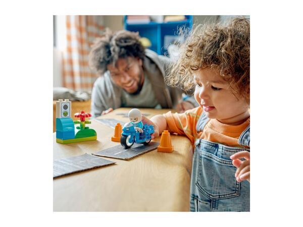 Blue Police Motorcycle Play Set
