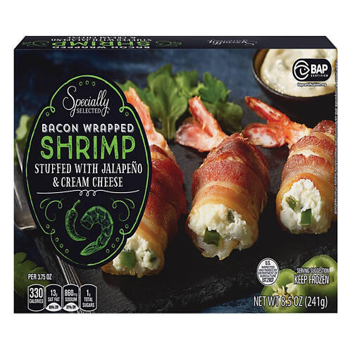 Bacon Wrapped Jalapeño & Cream Cheese Stuffed Shrimp, 8.5 oz