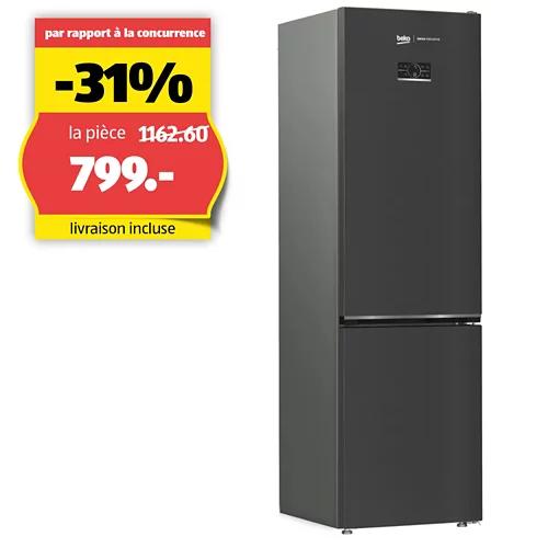BEKO Réfrigérateur combiné KG540, 322 litres, C, Dark Inox