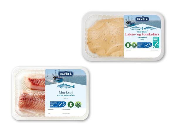 Mørk­sejfilet eller lakse- og torskefars