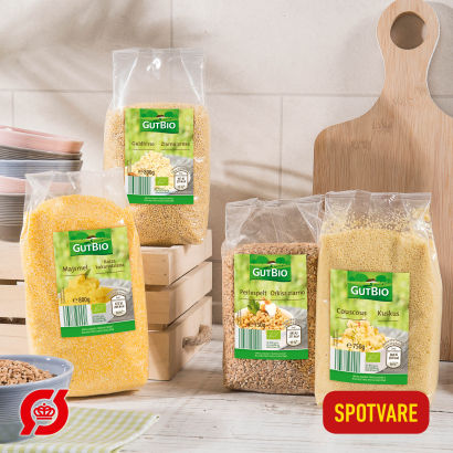 Økologisk couscous, perlespelt, guldhirse eller majsmel