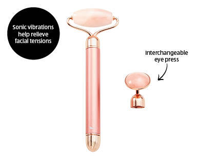 Vibrating Sculpting Rose Quartz Facial Roller