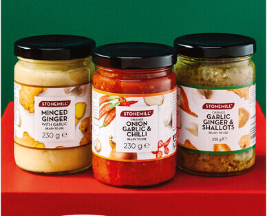 Stonemill Crushed or Minced Condiments 230g