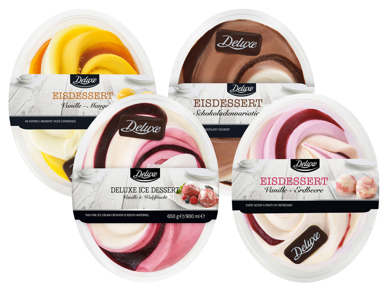 DELUXE Gestrudeltes Eisdessert