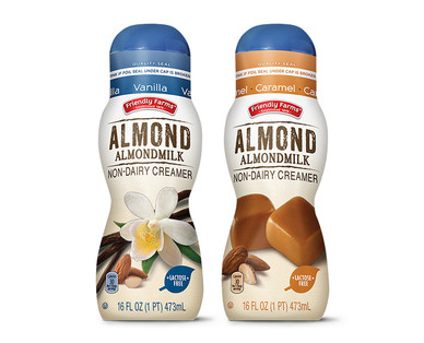 Friendly Farms Vanilla or Caramel Almondmilk Coffee Creamers
